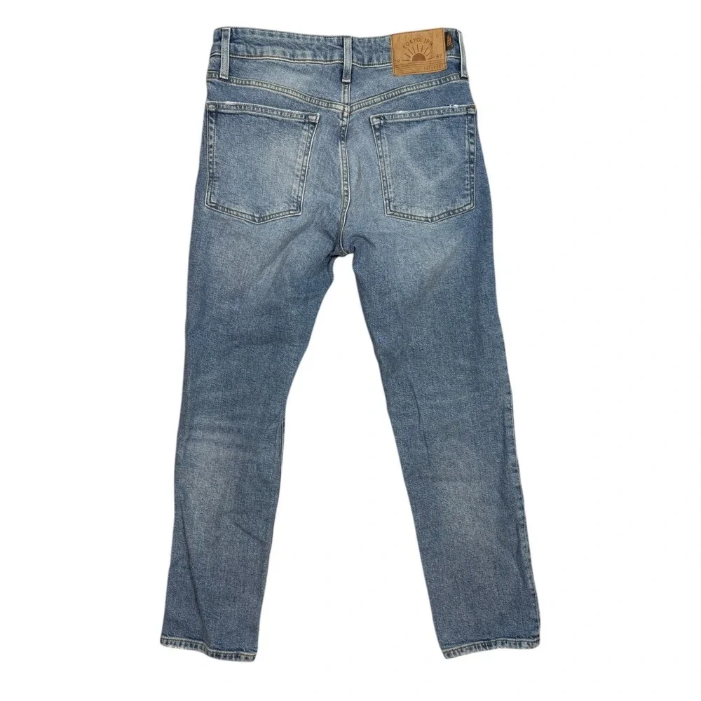 Superdry Men's Blue Straight Leg Mid-Rise Distressed Jeans Size 30 / 30